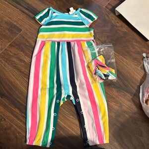 Crown Multicolor Striped Baby Romper